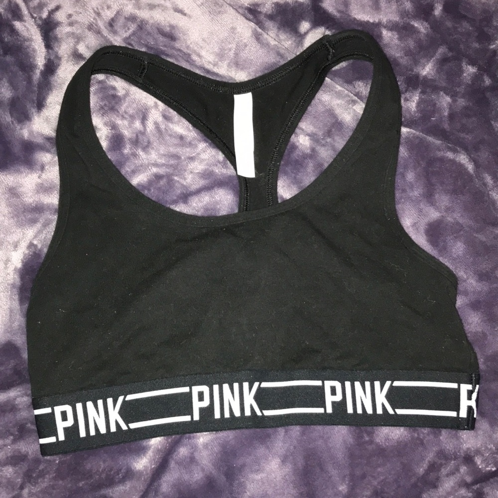 Logo band sports bra